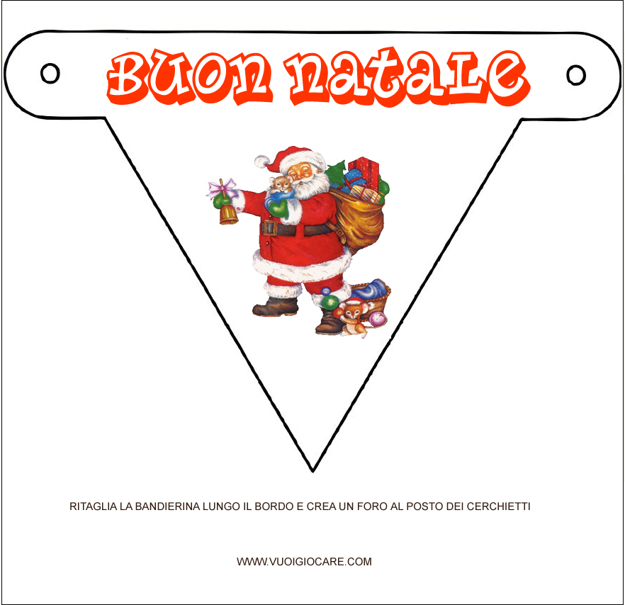 addobbo di natale con babbo natale